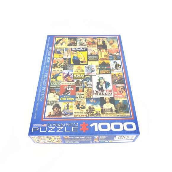 Eurographics 1000 Piece "World War I & II Vintage Posters" Jigsaw Puzzle - NWOT - Picture 5 of 13